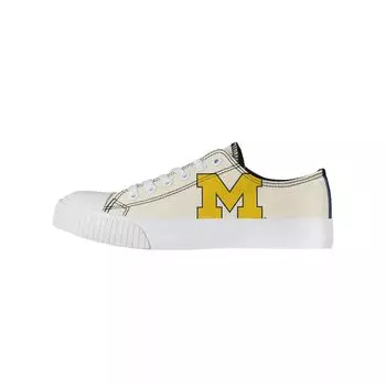 Женские кремовые низкие туфли из парусины FOCO Michigan Wolverines
