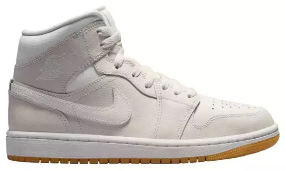 Женские кроссовки Air Jordan 1 Mid среднего размера, цвет Phantom/Wht/Gumltbrwn