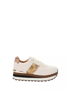 Женские кроссовки белые/бежевые Alviero Martini