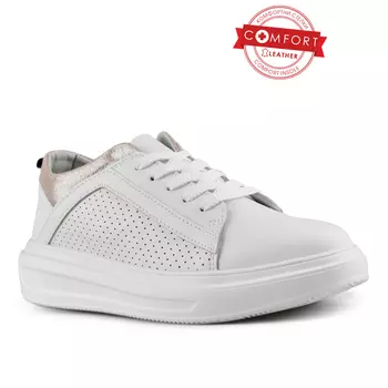 Женские кроссовки белые на платформе Tendenz