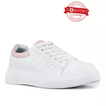 Женские кроссовки белые на платформе Tendenz