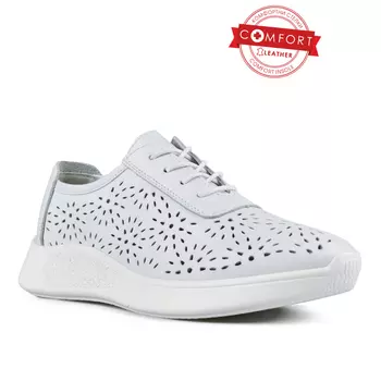 Женские кроссовки белые на платформе Tendenz