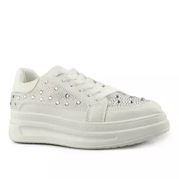 Женские кроссовки белые на платформе Tendenz