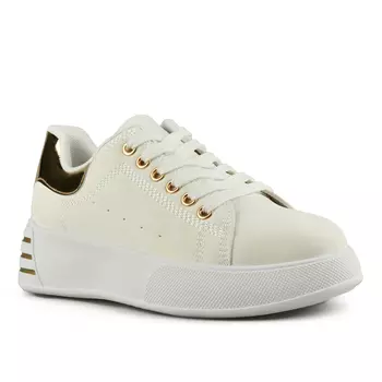 Женские кроссовки белые на платформе Tendenz