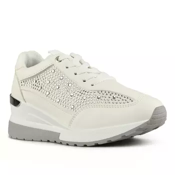 Женские кроссовки белые на платформе Tendenz