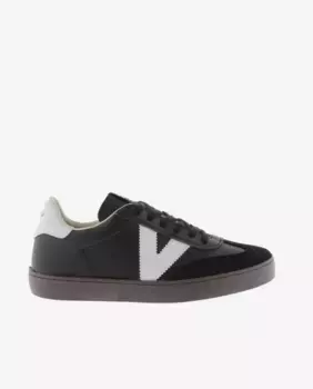 Женские кроссовки Berlin с низким шлемом из кожи и замши Victoria, чёрный