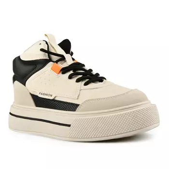 Женские кроссовки бежевые на платформе Tendenz