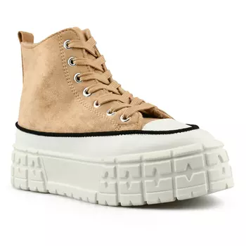 Женские кроссовки бежевые на платформе Tendenz