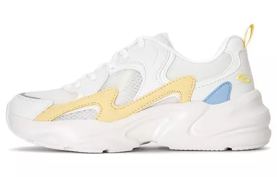 Женские кроссовки BOBS BAMINA 2 Chunky с низким верхом, белые/желтые Skechers