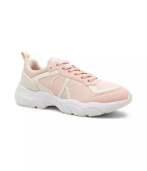 Женские кроссовки Calvin Klein Jeans в стиле ретро с монограммой, розовый