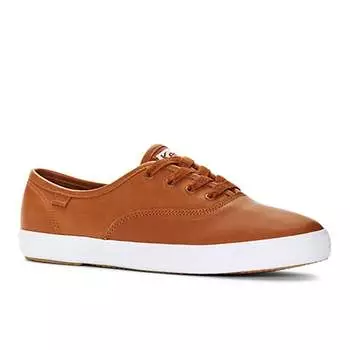Женские кроссовки Champion Premium Leather в цвете Cognac Keds
