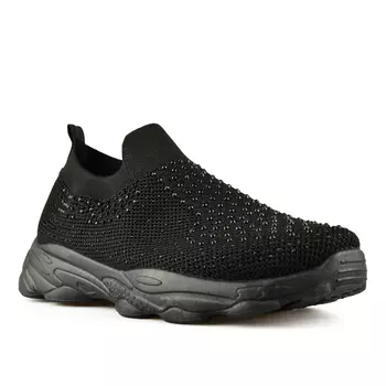 Женские кроссовки черные на платформе Tendenz