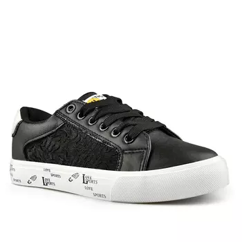 Женские кроссовки черные на платформе Tendenz