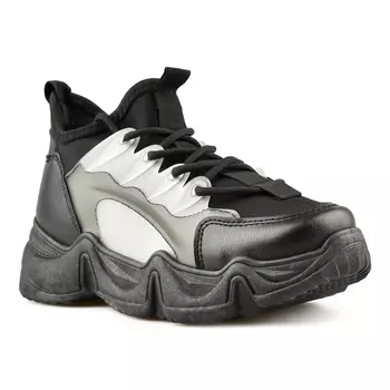 Женские кроссовки черные на платформе Tendenz