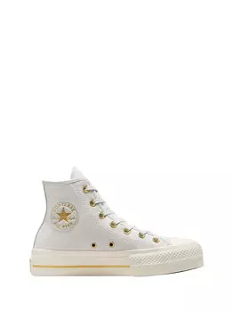 Женские кроссовки chuck taylor all star lift hi серые Converse