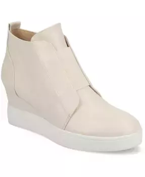 Женские кроссовки Clara на платформе с внутренней молнией Journee Collection, коричневый/бежевый
