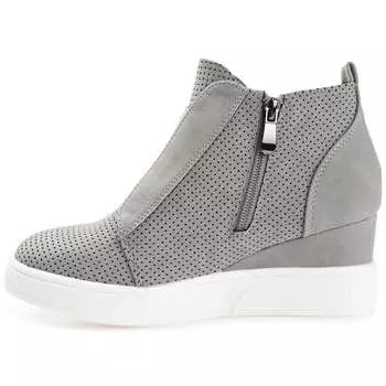 Женские кроссовки Clara на танкетке, широкие, коллекция Journee, серый