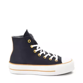 Женские кроссовки Converse Chuck Taylor All Star Lift Hi в полоску с узором елочка, мультиколор