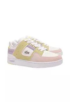 Женские кроссовки - COURT CAGE PASTEL PACK, кроссовки, замша, разноцветные LACOSTE, цвет Wei_/mehrfarbig
