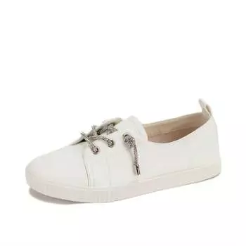 Женские кроссовки Dacia Slip-On белого цвета Yellow Box