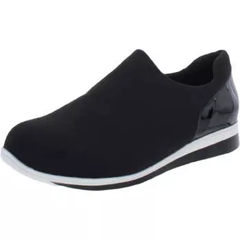 Женские кроссовки Dash с мягкой стелькой из лакированной кожи Slip-On Walking Cradles, цвет black/patent