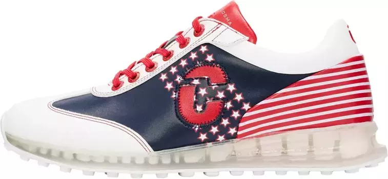 Женские кроссовки для гольфа Duca del Cosma Unity, красный/белый/синий
