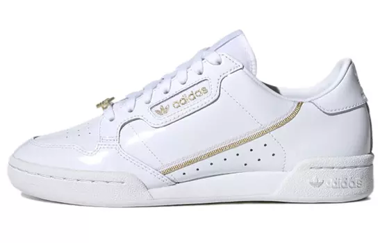 Кроссовки Adidas Originals Continental Skateboard Shoes Women's Low-Top White Gold