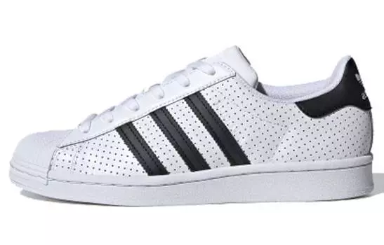 Кроссовки Superstar Women's Adidas Originals 'White Black Perforated' Women's