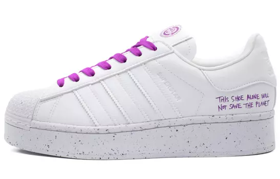 Кроссовки Adidas Originals Superstar Bold Clean Classics Collection White Shock Purple Women's