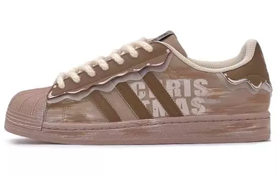 Кроссовки Adidas Originals Superstar Series Skateboard Shoes Women's Low-Top Brown White