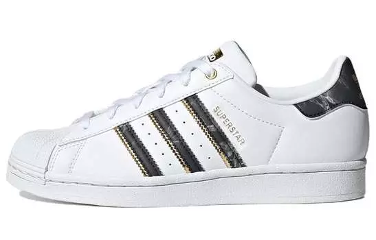 Кроссовки Adidas Originals Superstar Shoes 'White-Black / Gold Metallic' Women's