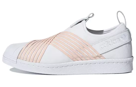 Кроссовки Adidas Originals Superstar Slip On White Orange Women's