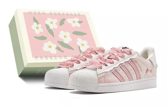 Женские кроссовки для скейтбординга Adidas Originals Superstar, розовый