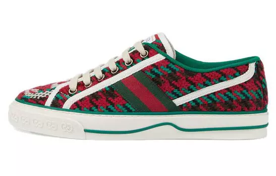Женские кроссовки Gucci Tennis 1977, красный/зеленый