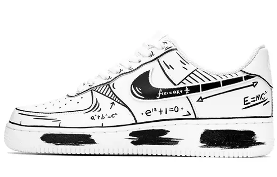 Кроссовки Nike Air Force 1 Skateboard Shoes Women's Low-Top Black White