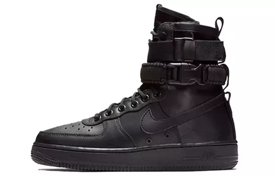 Кроссовки Nike Air Force 1 Triple Black Leather Women's