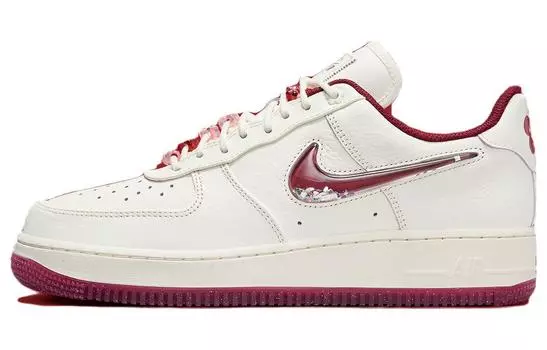 Женские кроссовки для скейтбординга Nike Air Force 1 Low, Белый/Красный