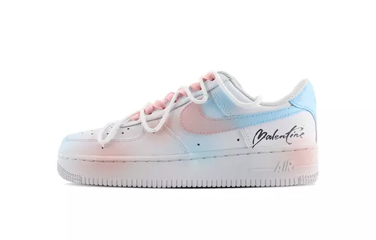 Кроссовки Nike Air Force 1 Skateboard Shoes Women's Low-Top White Blue/Pink