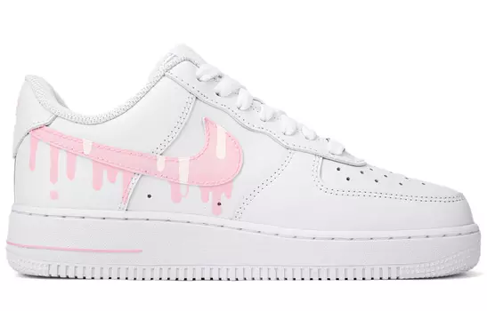 Кроссовки Nike Air Force 1 Skateboard Shoes Women's Low-Top White Pink