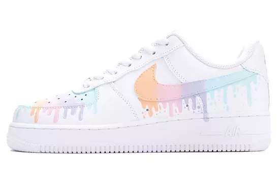Кроссовки Nike Air Force 1 Skateboard Shoes Women's Low-Top White/pink/blue/purple/orange