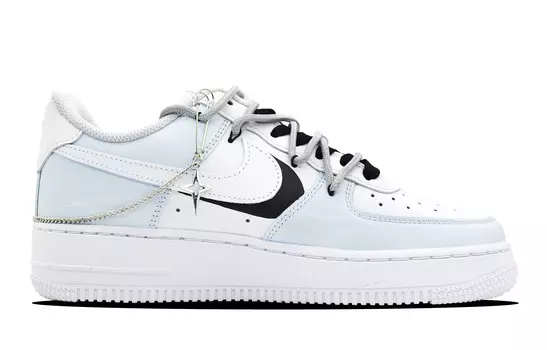 Женские кроссовки для скейтбординга Nike Air Force 1, The moon is white and gray blue