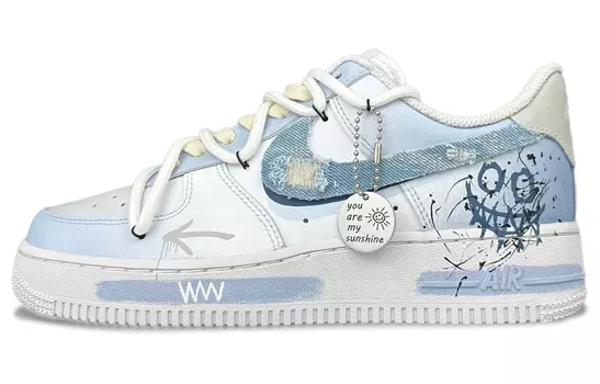 Женские кроссовки для скейтбординга Nike Air Force 1, The gradient turns grayish blue