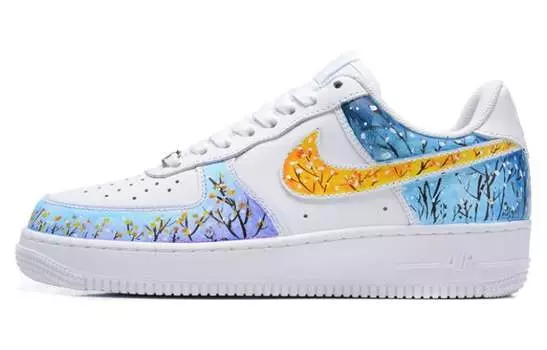Женские кроссовки для скейтбординга Nike Air Force 1, Plum blossoms in the snow
