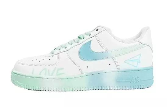 Женские кроссовки для скейтбординга Nike Air Force 1, White, blue, blue