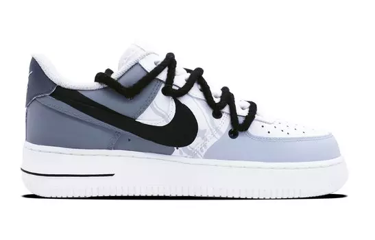 Женские кроссовки для скейтбординга Nike Air Force 1, Black/White/Gray
