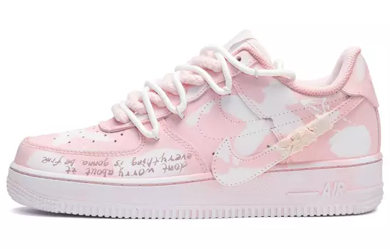 Кроссовки Nike Air Force 1 Skateboard Shoes Women's Low-Top White Pink