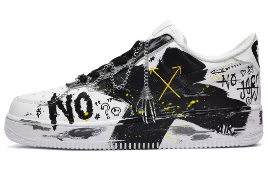 Кроссовки Nike Air Force 1 Skateboard Shoes Women's Low-Top Black White