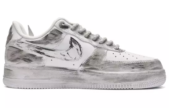 Кроссовки Nike Air Force 1 Skateboard Shoes Women's Low-Top Gray White