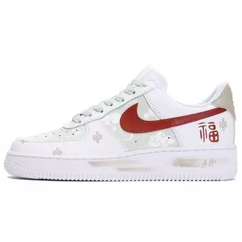 Женские кроссовки для скейтбординга Nike Air Force 1, Oatmeal/Forest