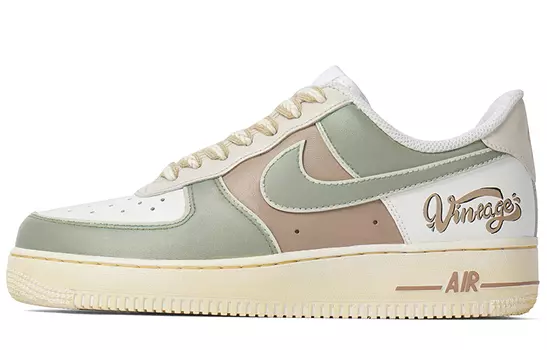 Женские кроссовки для скейтбординга Nike Air Force 1, Green/Brown